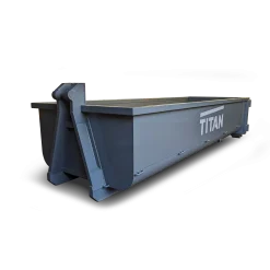 Manufactured new hook bin with rolled sides 15m3, grey colour