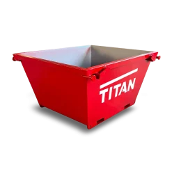 Manufactured new skip crane bin 2m, red colour