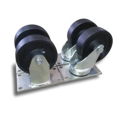 Waste bin castor set 6