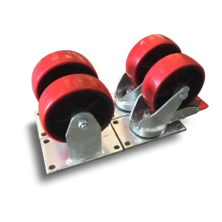 Waste bin castor set 6