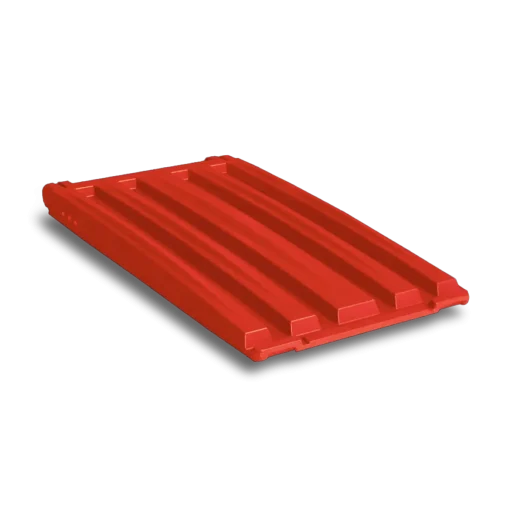 Plastic lid for frontlift bins red